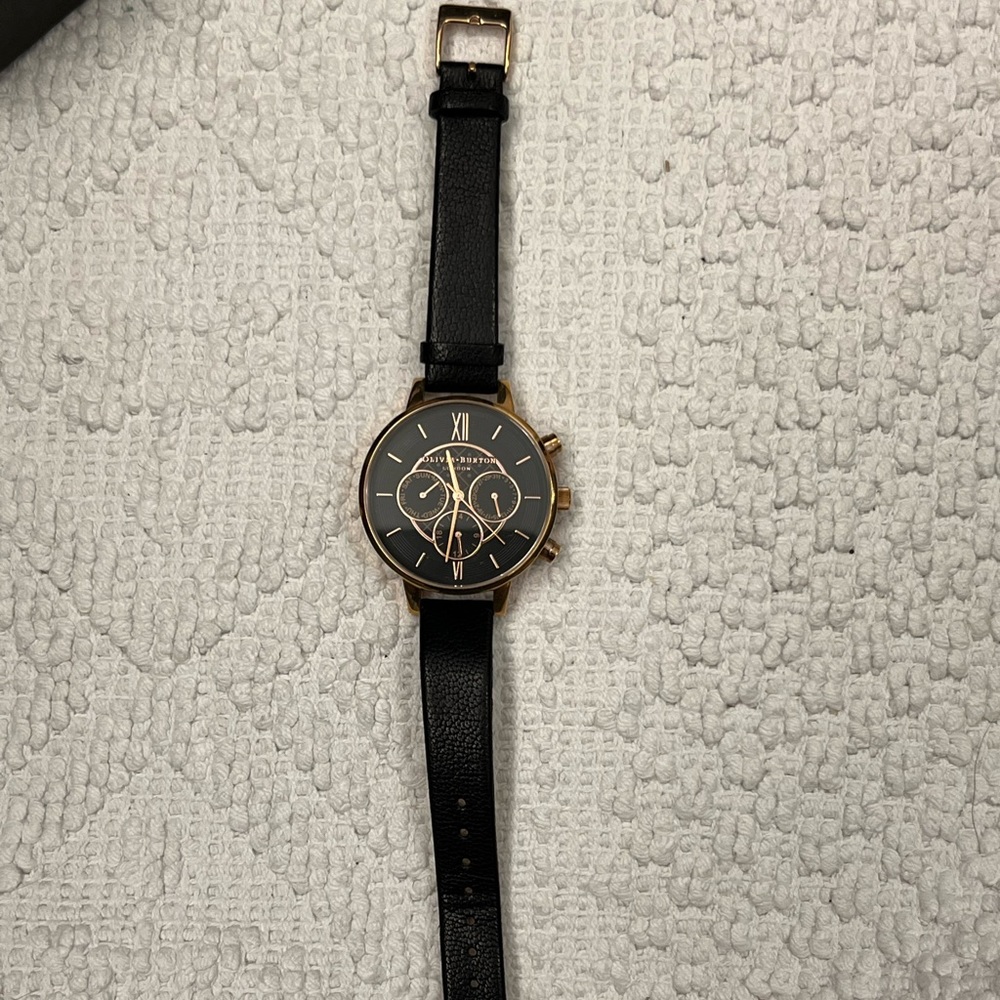 Olivia Burton watch with leather band